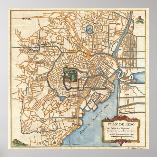 Poster Carte vintage de Tokyo Japon (1752) (Devant)