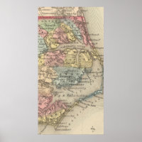 Carte vintage des banques extérieures (1859)