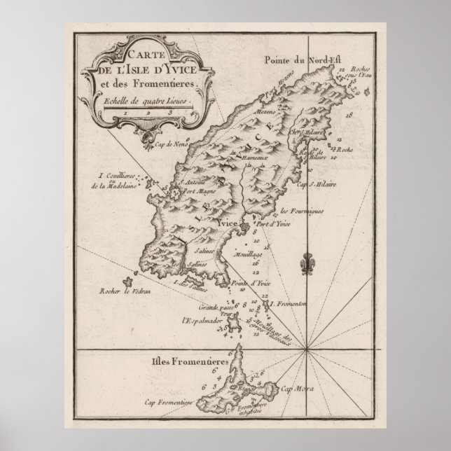 Poster Carte vintage Ibiza Espagne (1764) (Devant)