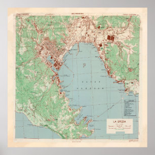 Poster Carte Vintage La Spezia Italy (1943)