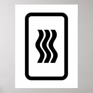 Poster Carte Zener 3 lignes verticales ondulées