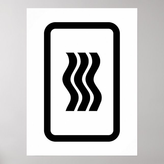 Poster Carte Zener | 3 lignes verticales ondulées (Devant)