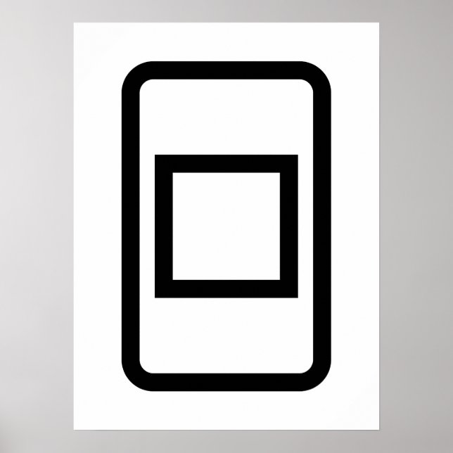 Poster Carte Zener | Carré creux (Devant)