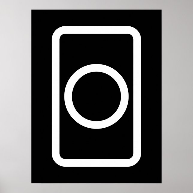Poster Carte Zener | Cercle creux (Devant)