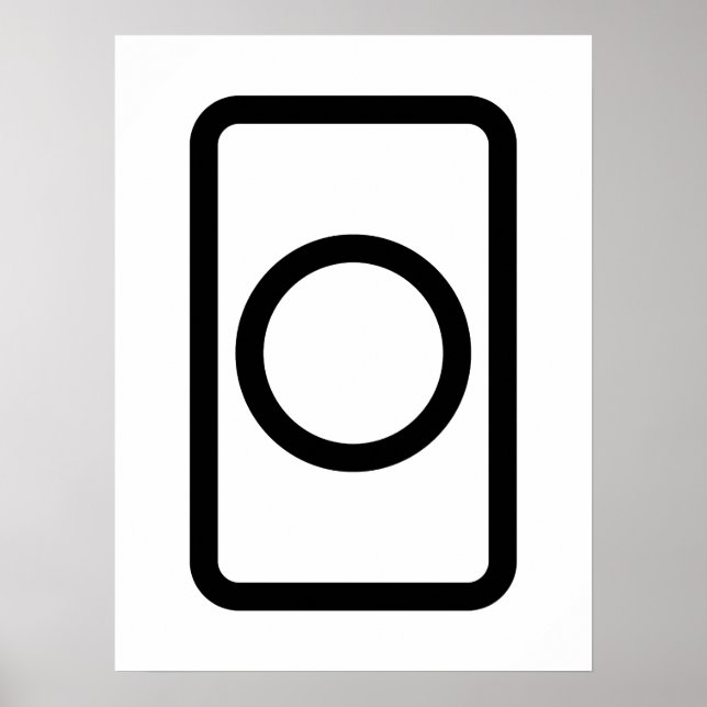 Poster Carte Zener | Cercle creux (Devant)