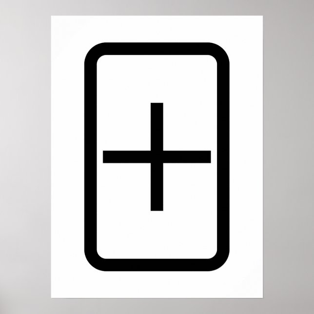 Poster Carte Zener | Connexion Plus (Devant)