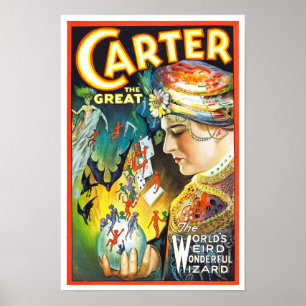 Poster Carter le Grand, 1927. Magicien de collection