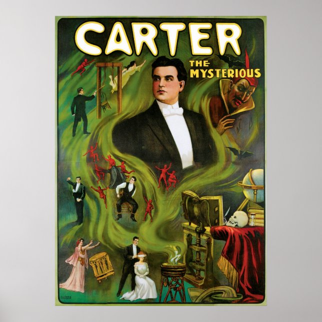 Poster Carter The Mysterious ~ Vintage Magic Act (Devant)