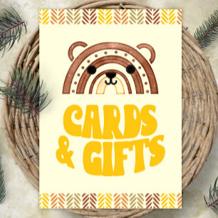 Poster Cartes 5x7 & Cadeaux Boho Woodland Bear Anniversai