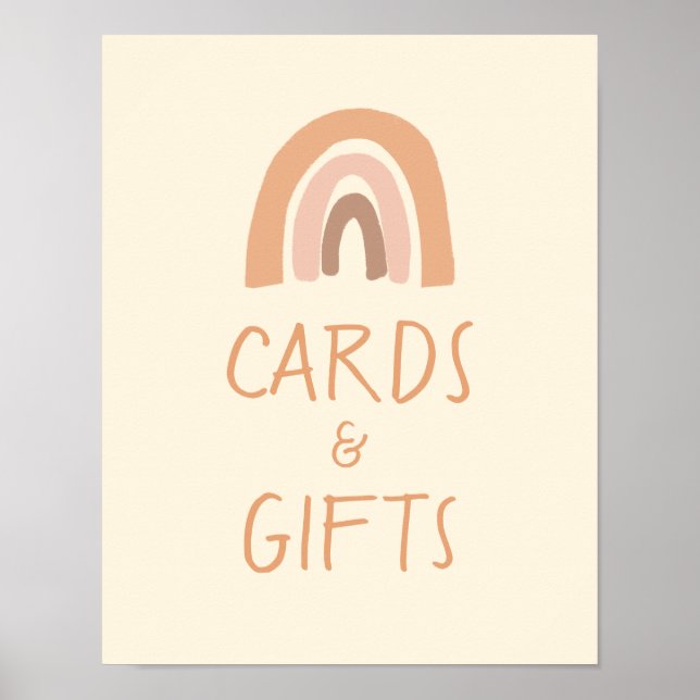 Poster Cartes Arc-en-ciel et tableaux de cadeaux Boho Sig (Devant)