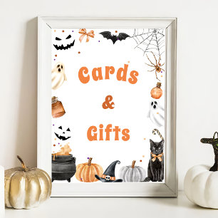 Poster " Cartes & Cadeaux " Boo Cute Ghost Baby shower Je