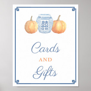 Poster Cartes Cadeaux Chic Chinoiserie Citrouille Baby Sh