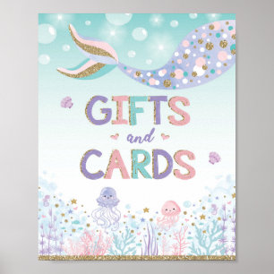 Poster Cartes & Cadeaux Faveurs de Sirène Sous l'Océan Dé