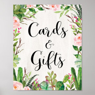 Poster Cartes Cadeaux Fête Naissance Événement Mariage