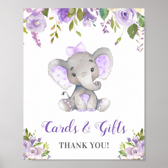 Poster Cartes Cadeaux Petit Arachide Eléphant Lumière Vio (Devant)