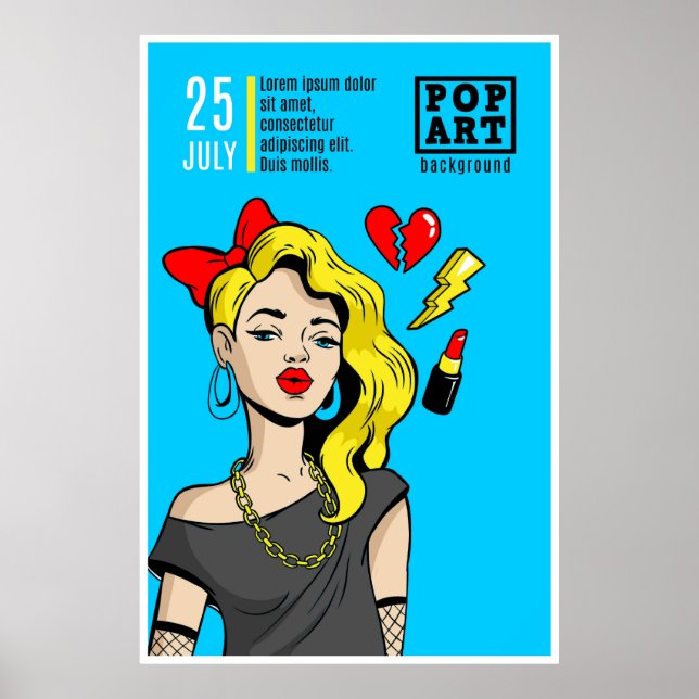 Poster Cartes dans le style comique (Devant)