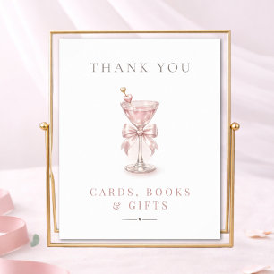 Poster Cartes de Baby Shower et Cadeaux Rose Tini Sur Le