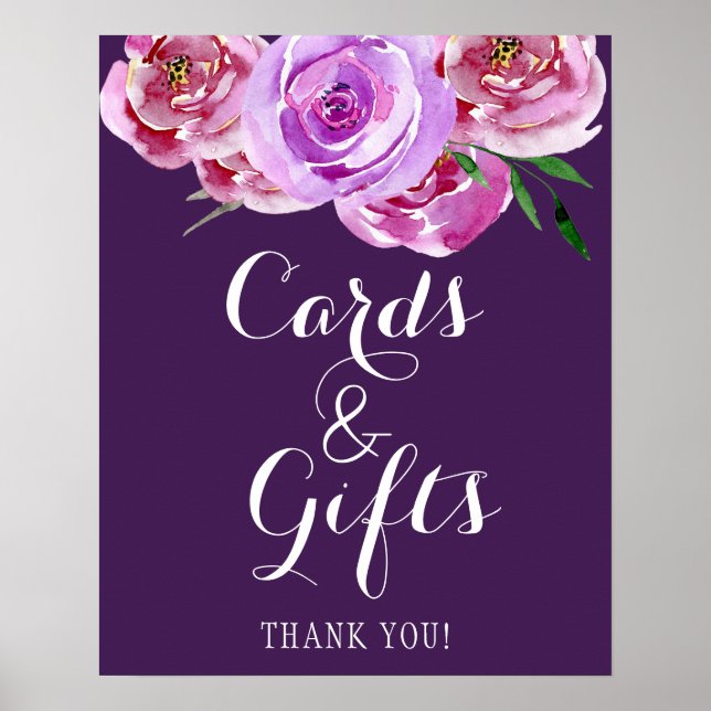 Poster Cartes de bouquet et panneau mariage de pivoines à (Devant)