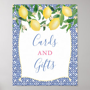 Poster Cartes de douche et cadeaux Positano Lemons