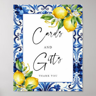 Poster Cartes de Fête des mariées et cadeaux aux citrons 