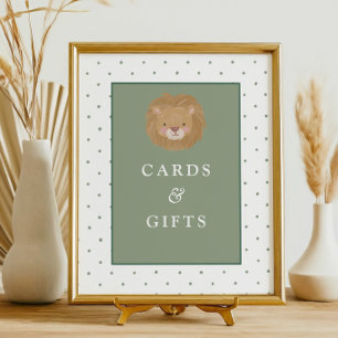 Poster Cartes de fête et cadeaux Safari Vert pour garçons