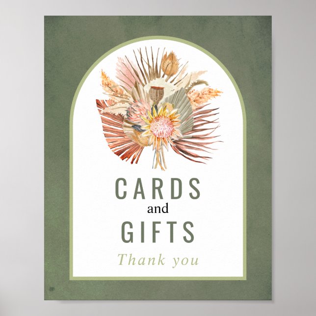 Poster Cartes de fleurs séchées et mariage de automne de  (Devant)