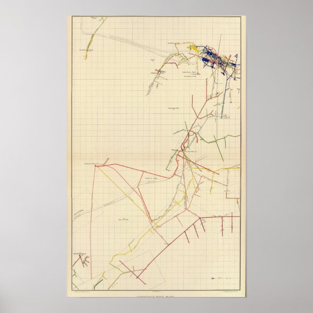 Poster Cartes de la mine Comstock Numéro VII (Devant)