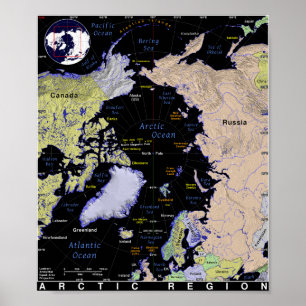 Poster Cartes de l'Arctique
