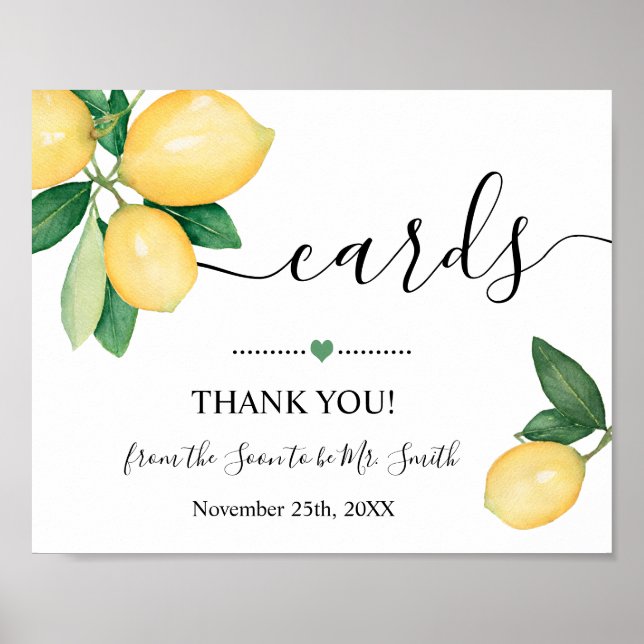 Poster Cartes de mariage Baby Shower Réception de mariage (Devant)
