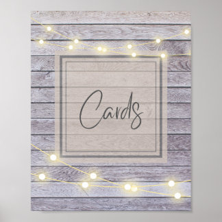 Poster Cartes de mariage ou de Baby shower rustique à la 