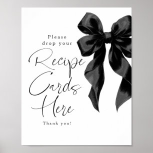 Poster Cartes de Recette Panneau de Mariage Noir