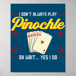 Poster Cartes de règles de jeu Pinochle Points de pont do