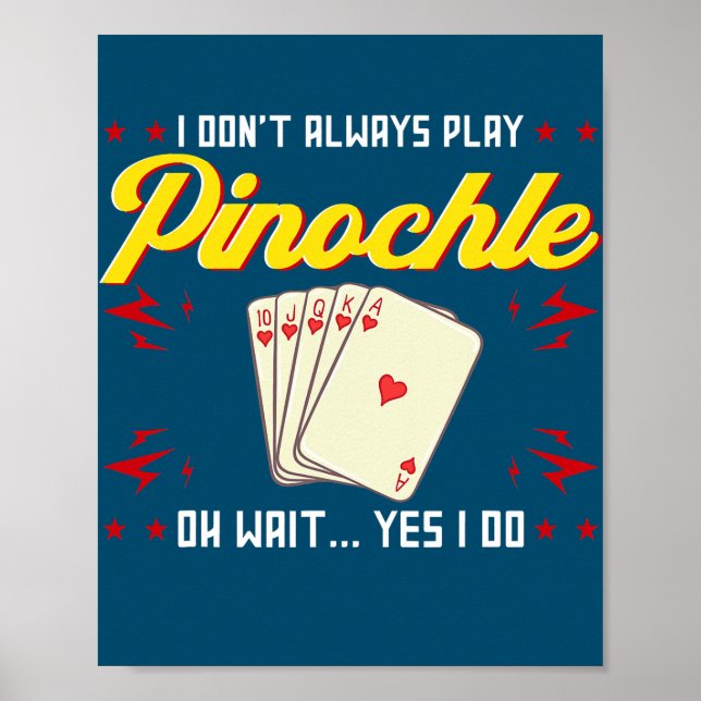 Poster Cartes de règles de jeu Pinochle Points de pont do (Devant)