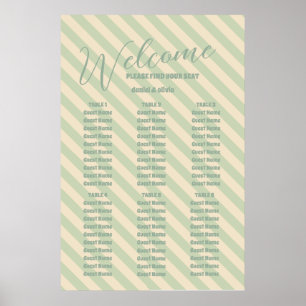 Poster Cartes de sièges Wavy Boho Super rétro