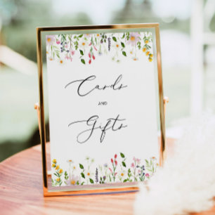 Poster Cartes et cadeaux aquarelle de fleurs sauvages min