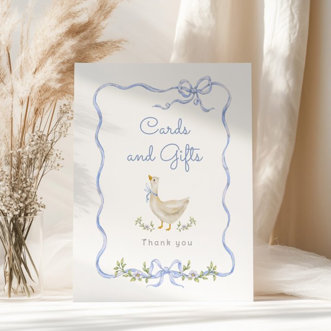Poster Cartes et cadeaux Arc bleu baby shower d'oie soie (Créateur téléchargé)
