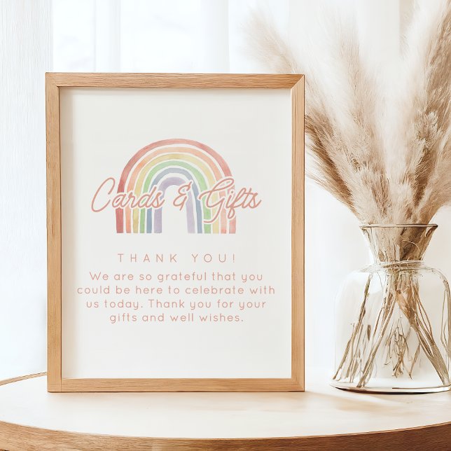 Poster Cartes et cadeaux Arc-en-ciel Cute Pastel (Créateur téléchargé)