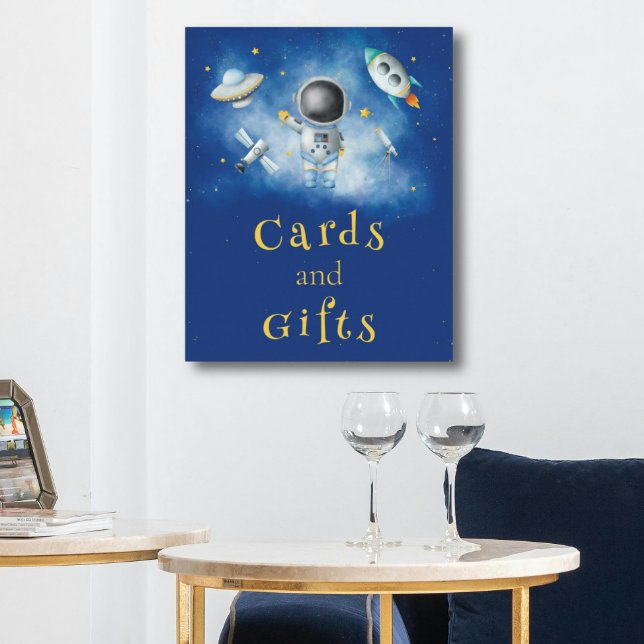 Poster Cartes et cadeaux Astronaute spatiale Fusées vedet (Créateur téléchargé)