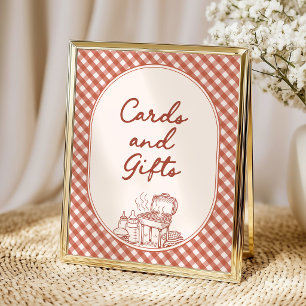 Poster Cartes et Cadeaux Bébé Q BBQ Couples Baby Shower