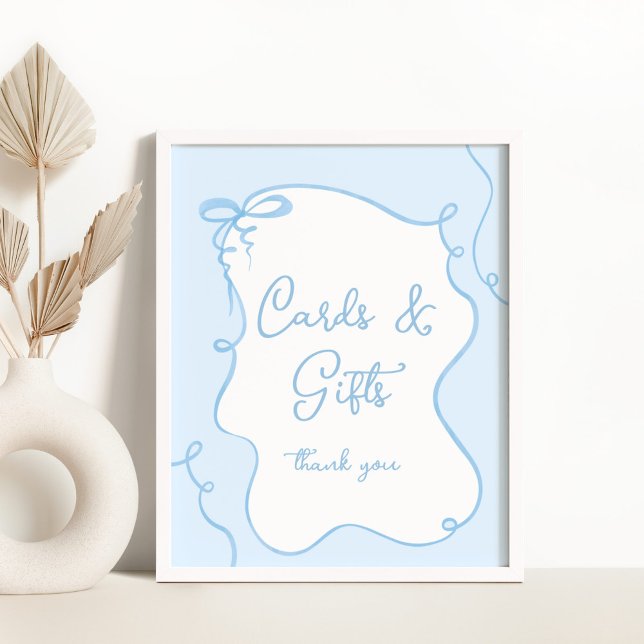 Poster Cartes et cadeaux bleu (Créateur téléchargé)
