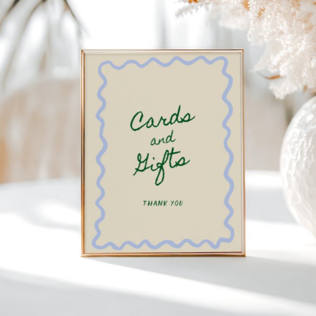 Poster Cartes et cadeaux Blue Green Squigts (Créateur téléchargé)