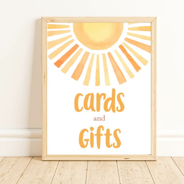 Poster Cartes et cadeaux boho brillant soleil coloré (Créateur téléchargé)