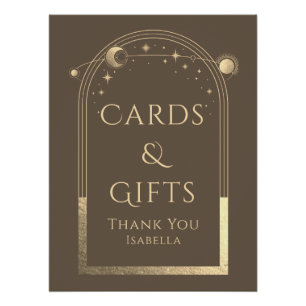Poster Cartes et cadeaux célestes Mocha Gold