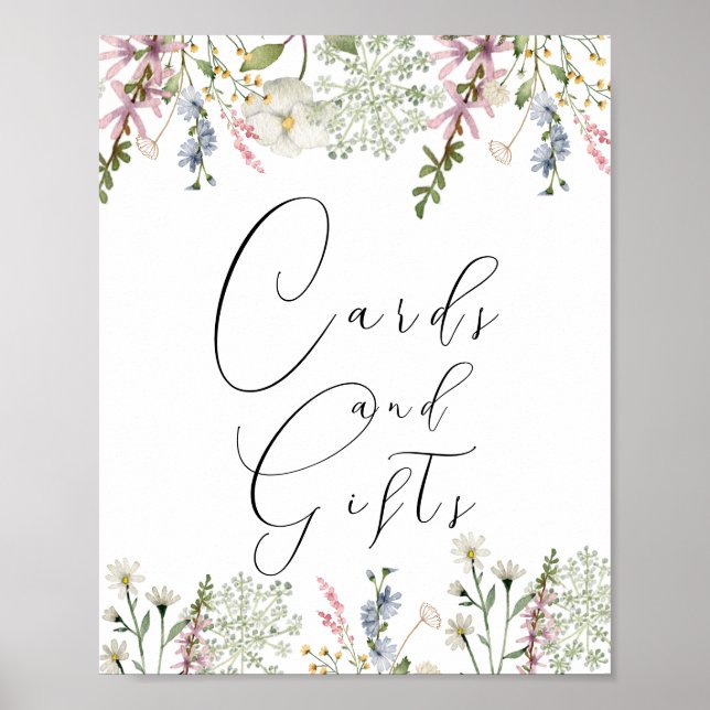 Poster Cartes et Cadeaux | Chic Wildflower (Devant)