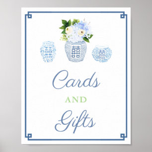 Poster Cartes Et Cadeaux Chinoiserie Chic Baby shower Par