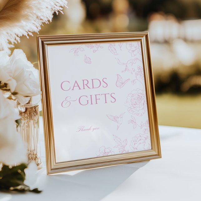 Poster Cartes et cadeaux Chinoiserie Roses doux (Créateur téléchargé)