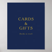 Cartes et cadeaux classiques minimalistes bleu mar