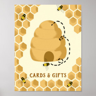 Poster Cartes et cadeaux d'abeille au miel