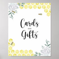 Cartes et cadeaux d'abeille sucrée baby shower