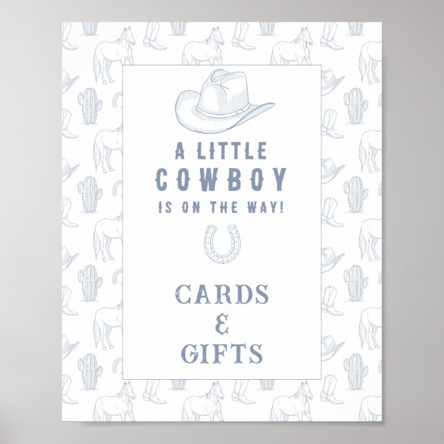 Poster Cartes et cadeaux de baby shower (Devant)